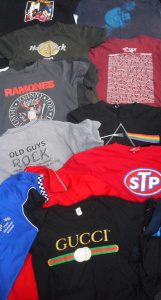 Lot 23 - Large lot Music-related T-shirts and other, incl STP, Vintage Ansett of