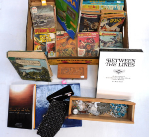 Lot 30 - 2 x Boxes Mixed items inc Vintage War related pocket, Melbourne referen