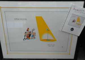 Lot 112 - Framed Tribute Poster Salute to the late Mel Blanc, 1989 Warner Bros,