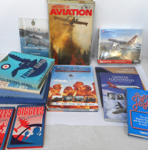 Lot 132 - Box Aeronautical Books & Magazines, incl RAAF, Biggles, Aust &