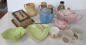 Lot 136 - Group lot of English and German Ceramics, incl Carlton Ware, Sadler, e