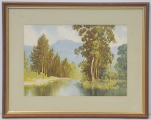 Lot 161 - Gerald George Ansdell (1880-1972) Framed Watercolour - River Scene - s
