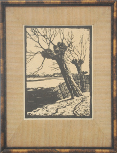 Lot 164 - Jan Staats Kiewiet AKA Ed Jeska (Dutch 1899-1977) Framed vintage Woodb