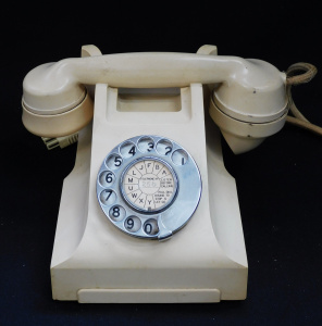 Lot 189 - Vintage Cream Bakelite Rotary Dial Telephone