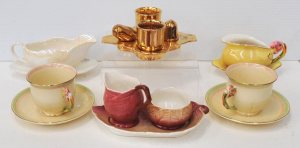 Lot 197 - Group lot Royal Winton Grimwades inc Tiger Lily Cup & Saucers x2,
