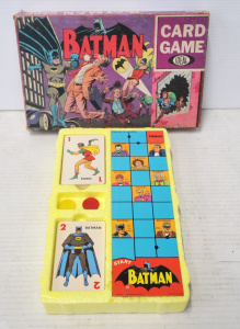 Lot 202 - Vintage 1966 BATMAN Card Game by IDEAL w Board, Cards & Counters -