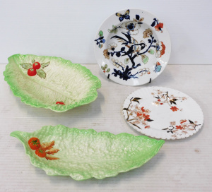 Lot 238 - 4 pces ceramics inc Carlton Ware Leaf Tomato pattern dishes, Victorian