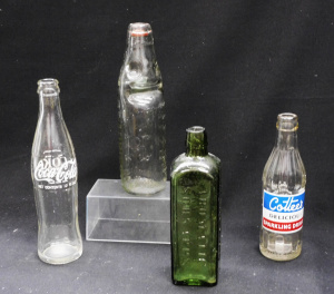 Lot 264 - 4 x Vintage Bottles inc R Harrison Fitzroy Cod Bottle, Aromatic Schnap