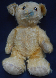 Lot 266 - Vintage Teddy Bear - mohair with glass eyes, jointed limbs, rotating h
