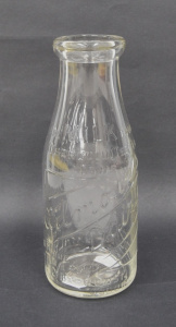 Lot 270 - Vintage Gilmour's Dairy Coburg Milk Bottle - 1 imperial pint, raised t