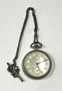 Lot 298 - 1950s Coronet mechanical open faced pocket watch - works
