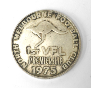 Lot 317 - North Melbourne Football Club Silver Medallion, 1st VFL Premiership 19