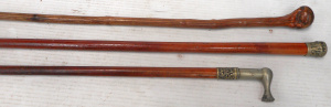Lot 328 - Group of Vintage sticks, incl 2 x Walking Sticks and a Fox Dispatcher