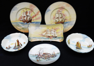 Lot 334 - Group lot of Royal Doulton Series Ware - Ships inc Sussex Sandwich Tr