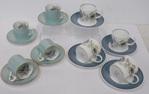 Lot 342 - Group lot of English China - Two sets of Four Coffee Cans & Saucer