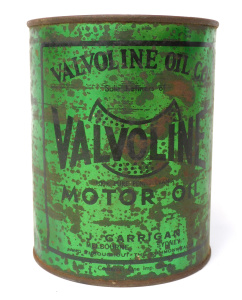 Lot 383 - Vintage Valvoline Motor Oil Tin - 1 Imp Quart, SAE 40 Medium to lid, g