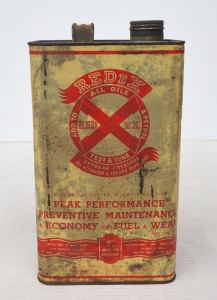 Lot 384 - Vintage REDEX Oil Activator & Carbon Repellent Tin - Approx 30cm H