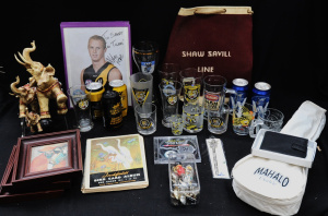 Lot 20 - Mixed Group Richmond Football Club souvenirs, Glasses, Signed Fan Photo