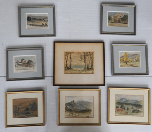 Lot 21 - C Glover (Active c1920s) Collection of 8 x Framed Watercolours - Tyrone
