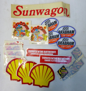 Lot 48 - Group Vintage Motoring Stickers & Window Stickers - incl Repco, Bra