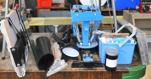 Lot 99 - Modern VEVOR Branded Silk Screen Printing Machine w Accessories incl 4