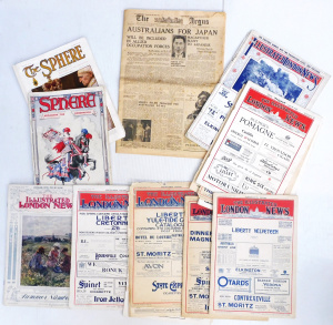 Lot 132 - Group lot Vintage ephemera - Newspapers & Magazines inc 1945 The A