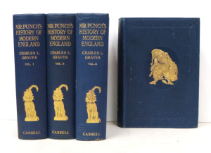 Lot 150 - Vintage Four Volume Set Mr Punch's History of Modern England - by Char