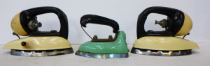 Lot 152 - 3 x Mid Century Enamelled Irons - 2 x Tilleys Fuel Operated & 1 x