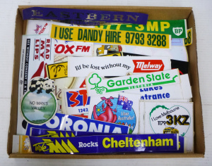 Lot 154 - Box Lot Vintage Local Advertising & Other Stickers - incl Politica