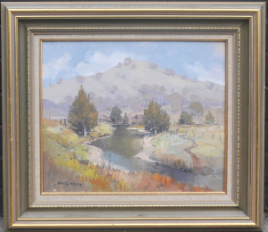 Lot 163 - James Wynne (1944 - ) Gilt framed Oil Painting - Crudine Creek, NSW -