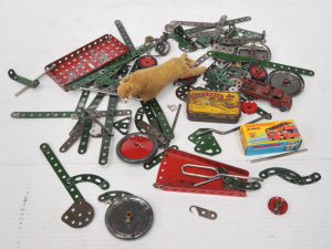 Lot 194 - Group lot - Vintage Kids Toys - Meccano Construction set parts, Dinky