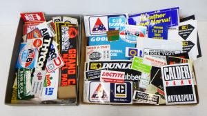 Lot 203 - Box Lot Vintage Stickers - incl Motoring, Engineering, Fishing , Bumpe