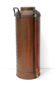 Lot 224 - Vintage Copper Simplex Fire Extinguisher - Wormald Security 51cm H