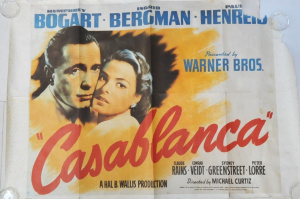 Lot 225 - c1980s Italian Two Sheet (Foglio) Movie Poster - Casablanca - 99cm H x