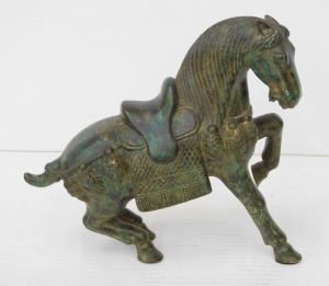 Lot 280 - Vintage Bronze Tang Horse 22cm H