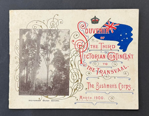 Lot 297 - Vintage c1900 Boer War Souvenir Booklet 'The 3rd Victorian Contingent