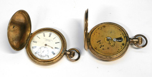 Lot 306 - 2 x Vintage AF Gold plated Full Hunter Pocket Watches - 1 marked to fa