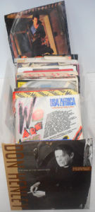 Box 45rpm Vinyl singles, incl Bruce Springsteen, The Cars, Bob Seeger, etc