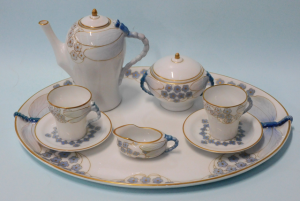 Circa Mid 1910s Rosenthal Art Nouveau Miniature Coffee set for two - with tray -