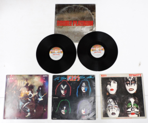 Group KISS Vinyl LP Records - Double Platinum, Alive!, Dynasty, Best of the Solo