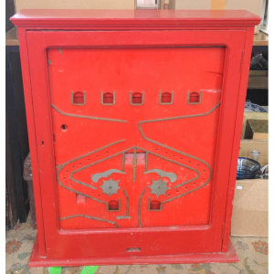 Lot 5 - Large Vintage Penny Arcade Game - Painted Red, 82cm H