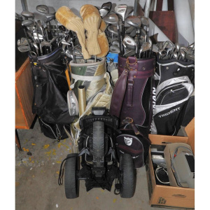 Lot 81 - Large Group Lot of Golf Clubs & Bags incl American Classic, Wilson,
