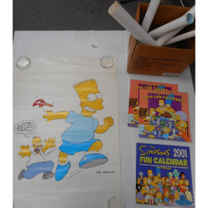 Lot 93 - Group lot Simpsons Posters and Calendars
