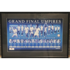 Lot 115 - Framed Presentation - AFL 1976-1993 Grand Final Umpires Signed Print i