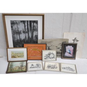 Lot 116 - Group lot - Framed Paintings & Prints - Wim Kortland Pastel 'IN th