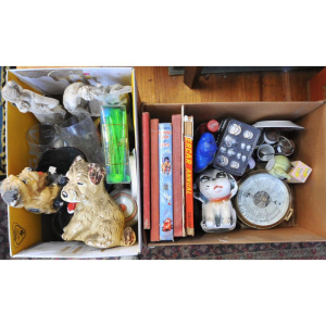 Lot 121 - 2 x Boxes of Mixed Items incl Assorted Ceramics, Kids Toys, AF Baromet