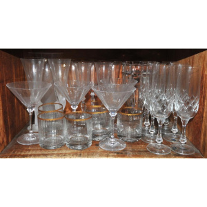 Lot 158 - Large Group Lot Vintage and Modern Glass & Crystal - incl Mikasa S