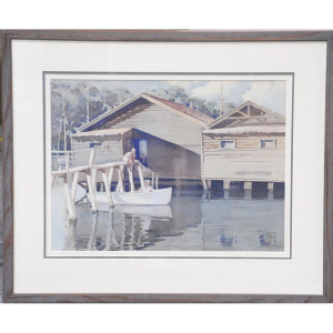 Lot 167 - Marshall Clifton (1903-1975) Framed Watercolour - Sunday Afternoon at