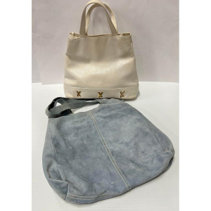 Lot 198 - 2 x bags - light blue suede Miu Miu tote & white leather Paloma P