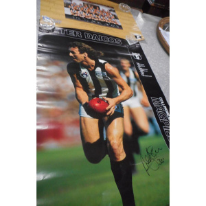 Lot 213 - 2 x Collingwood posters, incl Peter Daicos signed in texta, and Collin